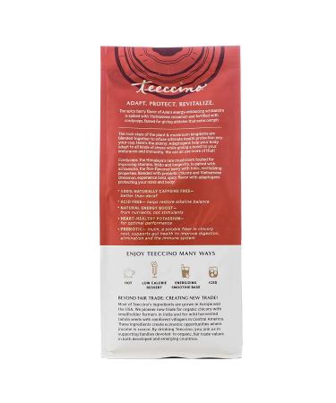 Teeccino Mushroom Herbal Coffee - Cordyceps & Schisandra, Caffeine-Free Medium Roast - 10 oz (284 g) - Buy Online on GoSupps.com