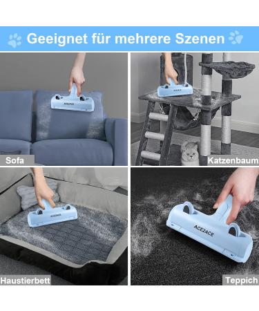 Ace2ace Reusable Animal Hair Remover Lint Roller - Perfect for Dog & Cat Hair on Sofas Carpets & More - Baby Blue - Buy Online on GoSupps.com