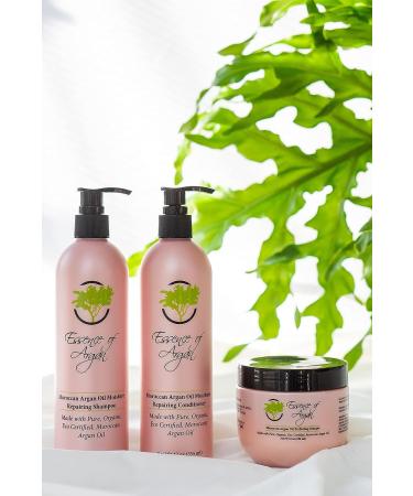 Essence of Argan Renewing Hair Care Set with 100% Pure Moroccan Argan Oil - Volumizing, Nourishing, and Healing Formula for All Hair Types - Buy Online on GoSupps.com
