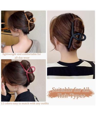 12 Pack Extra Large Hair Claw Clips for Women - 5.1 Inch Jumbo Claw Clips in 12 Colors - Non-slip Strong Hold Hair Clamps for Thick, Long, Curly Hair - Buy Online on GoSupps.com