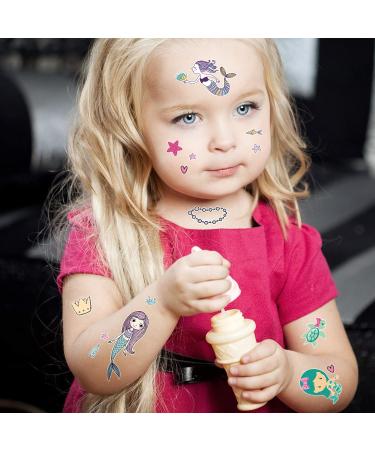 Mermaid Temporary Tattoos (200PCS+), Konsait Under the Sea Party Body Stickers for Girls Birthday, Goodie Bag Filler & Kids Party Favor - Buy Online on GoSupps.com