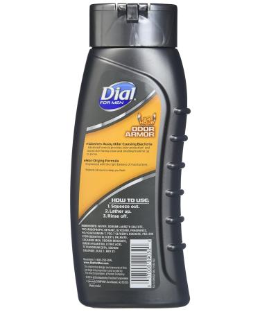Dial Men's Odor Armor Body Wash 16 fl oz - Pack of 2 | Long-lasting Freshness | Hydrating Formula - Buy Online on GoSupps.com