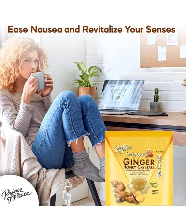 Instant Ginger Honey Crystals Family Value Pack 60 Sachets 18g per Sachets ( Total 38oz/ 1080g ) By Prince of Peace - Buy Online on GoSupps.com
