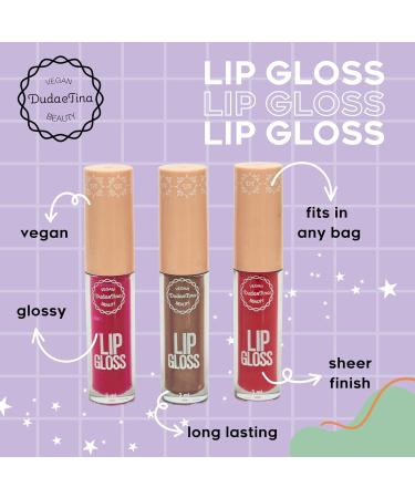 Duda e Tina Lip Gloss - High Shine Sheer Color Vegan & Cruelty-Free Clean Beauty - Travel Size (Nude) | Shop Internationally - Buy Online on GoSupps.com