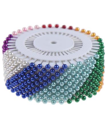 FINGOOO 480PCS Sewing Pins for Fabric  1.5inch Straight Pins with Colored Heads for Crafts and Jewelry Making
