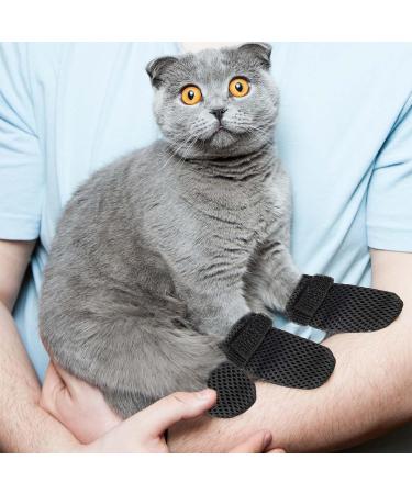 4pcs Anti Scratch Cat Mittens Adjustable Mesh Cat Foot Covers Breathable Cats Paw Covers Cat Nail Gloves Cat Paw Protector Cat Booties for Pet Bathing Cutting Nails Checking (XL Black) - Buy Online on GoSupps.com