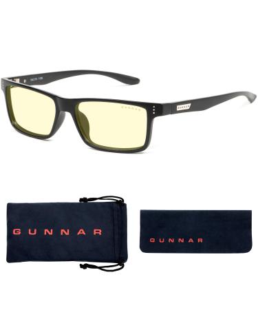 GUNNAR - Blue Light Reading Glasses - Blocks 65% Blue Light - Vertex, Onyx, Amber Tint, Pwr +1.5 +1.50 Power Onyx