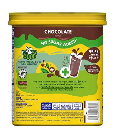 Nesquik No Sugar Added Chocolate Flavor - 16 oz (453 g) | Nestle - Buy Online on GoSupps.com