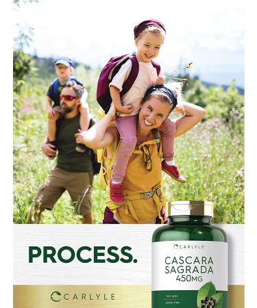 Cascara Sagrada 450mg | 250 Capsules Herbal Supplement | Non-GMO & Gluten Free by Carlyle - Buy Online on GoSupps.com