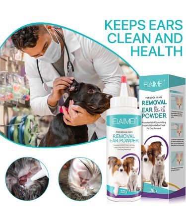 SuperSr Pet Ear Cleaner Solution - Stop Itching & Infections in Dogs & Cats - Controlling Odor - 1PC Removal Ear Powder - Buy Online on GoSupps.com