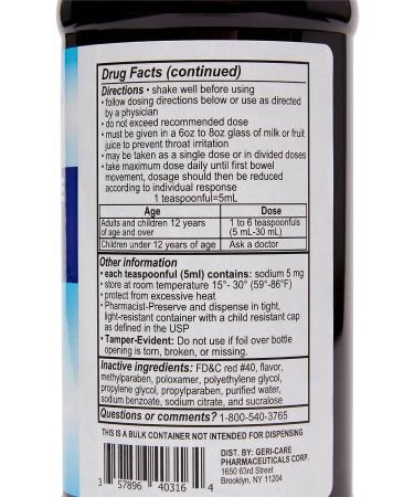 McKesson Geri-Care Docusate Sodium Liquid 50mg 16 fl oz - Stool Softener Laxative - 1 Bottle - Buy Online on GoSupps.com