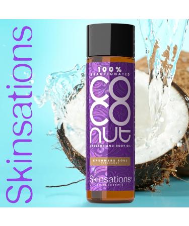 Skinsations Cashmere Soul Scented Body Oil | 100% Fractionated Coconut Oil | Hydrating Moisturizer for Men & Women | After Shower & Massage Oil - Buy Online on GoSupps.com