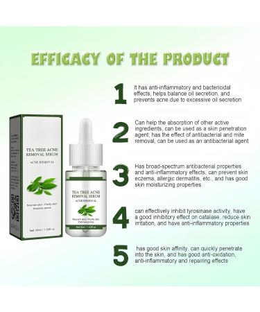 Acne Removing Facial Serum Natural Tea Tree Repairer Reduces Pimples and Blackheads for Acne and Oily Skin Moisturizing and Fine Pores for Women and Men 3 Pieces - Buy Online on GoSupps.com