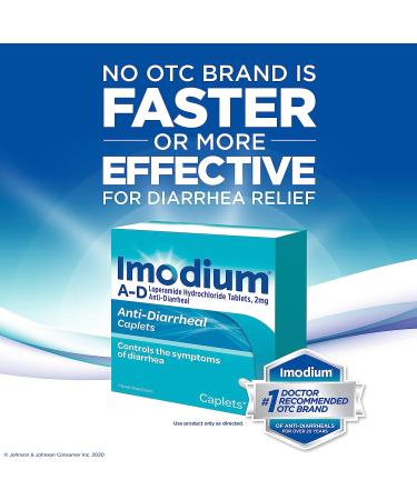 Imodium A-D Diarrhea Relief Caplets 48 ct. | Loperamide Hydrochloride Diarrheal Medicine - Buy Online on GoSupps.com