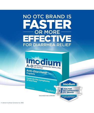 Imodium A-D Diarrhea Relief Caplets 48 ct - Loperamide Hydrochloride Diarrheal Medicine - Buy Online on GoSupps.com