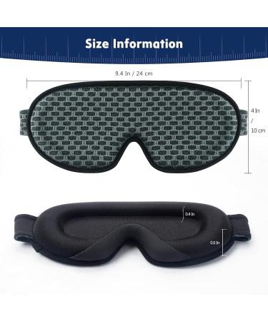 Sunbelebe 3D Sleep Mask for Men & Women - 100% Light-Blocking Improved Rubber Band Earplugs Fog Green - Ideal for Side Sleepers & Travel - Buy Online on GoSupps.com