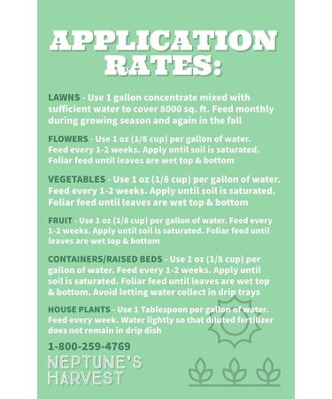 Neptune's Harvest Seaweed Fertilizer 0-0-1 | 16 oz & 18 oz - Organic Plant Boost - Buy Online on GoSupps.com