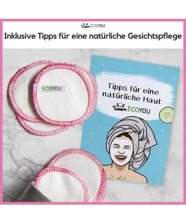Ecoyou Smart Pads - Washable Organic Cotton 10 St. | Pink Zero Waste WattPads + Cotton W schenetz | Reusable Makeup & Skin Care Guide - Buy Online on GoSupps.com