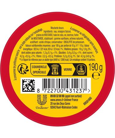 Amora Mustard Sweet TV Glass 190g - Buy Online on GoSupps.com