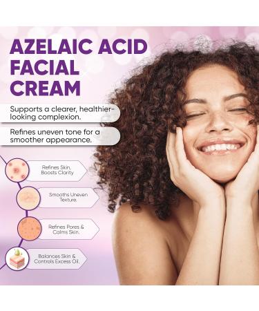 Azelaic Acid Cream for Face: Redness-Soothing Azelaic Acid Facial Cream for Uneven Tone, Blemish-Prone Skin, Pore Care and Skin Clarity Support, 1 oz 1 Fl Oz (Pack of 1) - Buy Online on GoSupps.com
