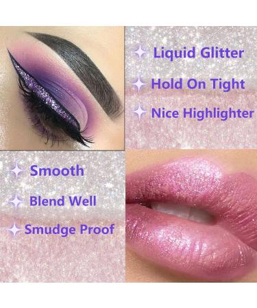 Rosarden Purple Diamond Glitter Lip Gloss - Sparkly, Waterproof Metallic Lipstick for Lips, Cheeks & Eyes - Buy Online on GoSupps.com