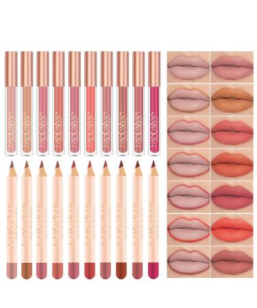 Easilydays Nude Lip Liner Pencil and Lip Stick Set - Matte Velvety Creamy Lip Crayon with High Pigment Waterproof Formula, No Smudge Lipstick for Women - Smooth Matte Lip Makeup (01) - Buy Online on GoSupps.com