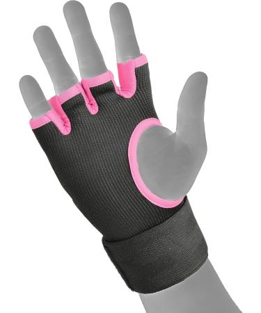 Islero Boxing Bandages 93cm Fast Long Wrist Loops Gel Inner Gloves Padded Protection for Muay Thai MMA Martial Arts Boxing & Speedbag S/M Rose - Buy Online on GoSupps.com