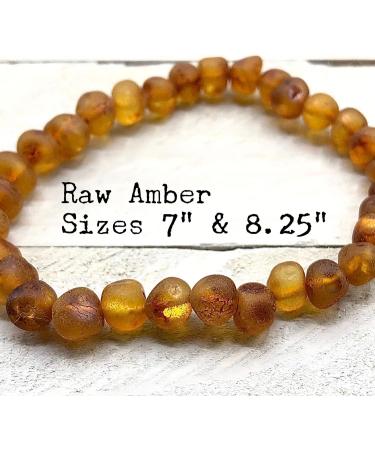 Baltic Amber Bracelet for Adults - Natural Pain Relief for Migraines, Sinus & Arthritis - Cognac (Large) - Buy Online on GoSupps.com