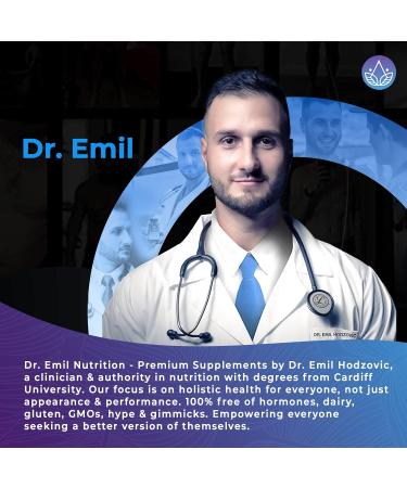 Dr Emil Multi Collagen Peptides + Biotin & Vitamin D - Hair Skin Nails Supplements - Biotin Pills for Hair Growth - 90ct - Buy Online on GoSupps.com
