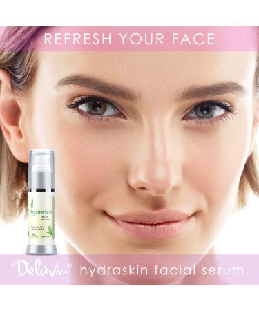 Deluvia Vitamin C Serum | Hydrating Hyaluronic Acid & Moisturizing Vitamin E for Sensitive Skin - Buy Online on GoSupps.com