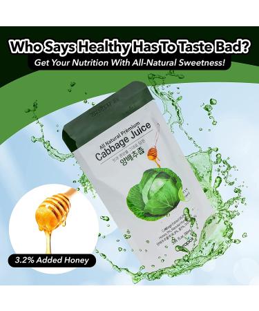 Organic TerraPick Green Cabbage Juice with Manuka Honey - 30 Pack Superfood Vegetable Extract Juice - Buy Online on GoSupps.com