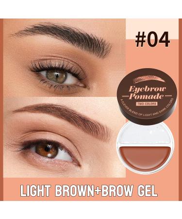Bestvisse 2 in 1 Eyebrow Pomade Long Lasting Eyebrow Styling Cream with Brush Two Colors Eyebrow Styling Cream for Women - Buy Online on GoSupps.com