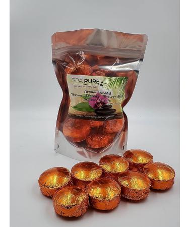 Organic Citrus Burst Aromatherapy Shower Bombs - 100% Natural Essential Oils (8 Count) - Buy Online on GoSupps.com