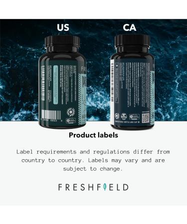 Freshfield Prenatal Vegan Omega 3 DHA: Sustainable, Carrageenan Free, Third Party Tested, Compostable Bottle, Carbon Neutral. Supports Heart, Brain, Joint Health w/DPA 60 Count (Pack of 1) - Buy Online on GoSupps.com