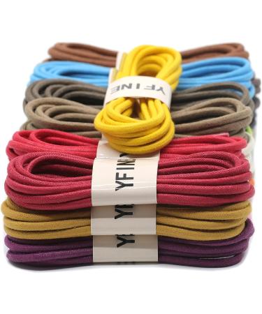YFINE Round Waxed Dress Shoelaces 31.5 INCH (80CM) 04 Dark Brown - 2 Pairs - Buy Online on GoSupps.com