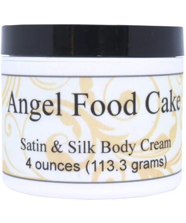 Eclectic Lady Angel Food Cake Satin and Silk Cream Body Cream Body Lotion 4 oz - Shea Butter Aloe Silk Amino Acids Vitamin E Phthalate-Free Handcrafted in USA - Perfect For Women 4 Ounce (Pack of 1)