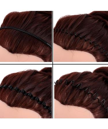 MapofBeauty Metal Hair Bands Hoop 6 pieces Wavy Spring Headbands Non Slip Sports Fashion Headwear Accessories (Black) - Buy Online on GoSupps.com