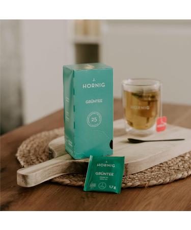 J. Hornig Green Tea - Natural Green Tea Bags (100 Count) | Fresh-Tart Taste | International Shipping - Buy Online on GoSupps.com