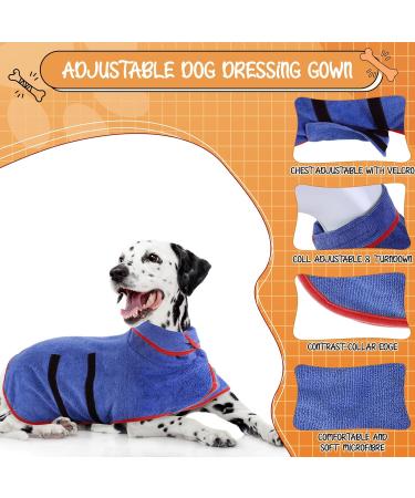 Jostift Dogenbadema | Microfiber Dog Bathing Coat Quick Drying Absorbent Towel with Adjustable Straps for All Dog Sizes - Blue (Large) - Buy Online on GoSupps.com