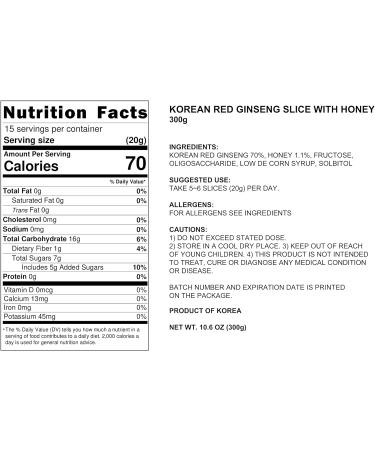 Pocheon 300g Korean Panax Red Ginseng Slice + Honey | Immune Boosting Saponin | 6-Year Aged | Natural Support - Buy Online on GoSupps.com
