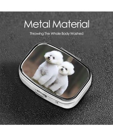 Bichon Frise Pill Case - Cute 2 Compartment Travel Organizer for Purse | Perfect Gift for Pet Lovers - Buy Online on GoSupps.com
