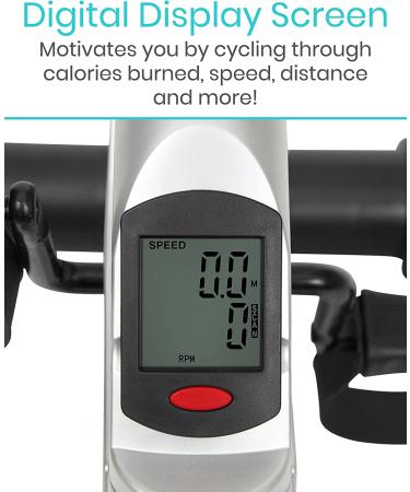 Vive Pedal Exerciser - Compact Stationary Leg Peddler for Office Desk - Low Impact Mini Cycle Bike for Arm or Foot - Portable Sitdown Recumbent Equipment - Buy Online on GoSupps.com
