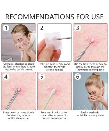 Blackhead Remover Set - 6 Pcs Comedone Squeezer & Acne Pimple Blemish Extractor Tools for Clear Skin - Buy Online on GoSupps.com