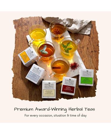 Sage Sleep Tea Bags with Lemon Verbena & Greek Saffron | Luxury Herbal Tea | Night Time Tea | Ethically Sourced Anxiety Relief Tea |Relaxing Tea| Caffeine & Gluten free | 10 Tea Bags | Krocus Kozanis - Buy Online on GoSupps.com