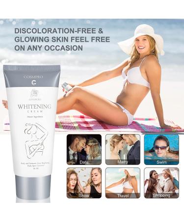 COSMPRO Skin Bleaching Cream - Intimate Area & Body Brightening Moisturizer 2oz - Buy Online on GoSupps.com