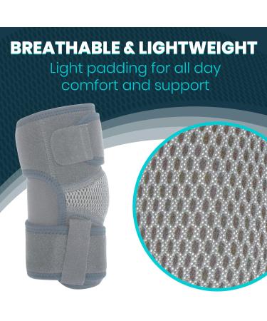 Vive Elbow Brace - Compression Sleeve for Tennis & Golfers - Support Strap for Tendonitis & Epicondylitis - Gray Standard - Buy Online on GoSupps.com