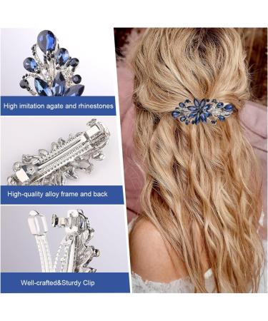 PALAY Hair Clips for Women Floral Rhinestone Center Clips for Hair for Women Stylish Spring Hair Barrette Back Clips for Hair Mother's Day Gift - Buy Online on GoSupps.com