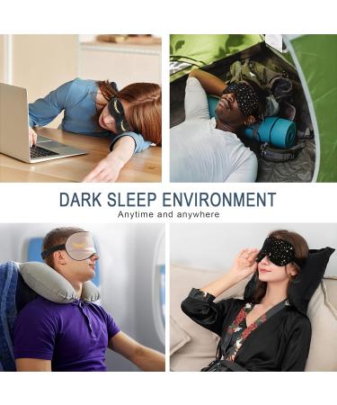 Townssilk Silk Sleep Mask - Adjustable Strap, Super Soft Eye Mask in Navy Blue Pattern 4 - Buy Online on GoSupps.com