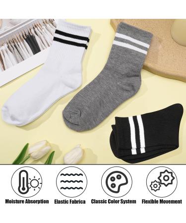 Shop 6 Pairs of Cotton Sports Socks for Men & Women | Striped Tennis Socks | Size 38-43 - International Shipping Available - Buy Online on GoSupps.com