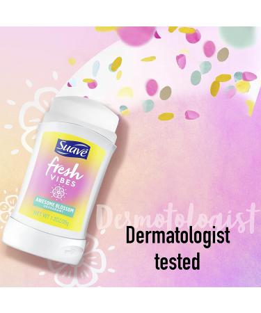Suave Fresh Vibes Deodorant Stick Aluminum Free 48 Hour Deodorant Protection Awesome Blossom Dermatologist Tested Body Deodorant 1.2 oz - Buy Online on GoSupps.com